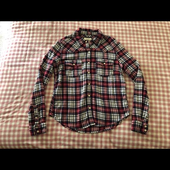 Red and Navy Plaid Shirt - Picture 2 of 2